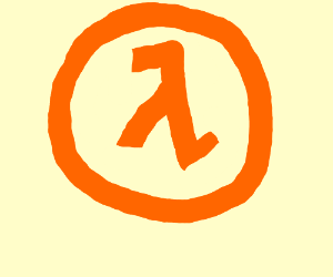 Orange Y Logo - Half life logo drawing by Leegomaniac - Drawception