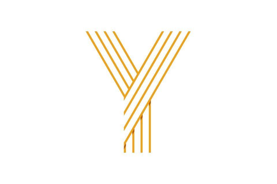 Orange Y Logo - inspire. Typography