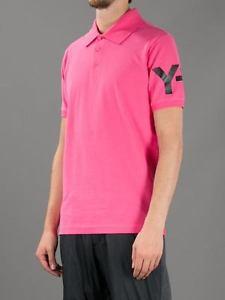 Orange Y Logo - SALE * Yohji Yamamoto Y 3 Polo Shirt Short Sleeve Logo *Green Pink