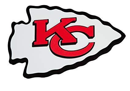 NFL Chiefs Logo - Amazon.com: NFL Kansas City Chiefs 3D Foam Wall Sign: Home & Kitchen