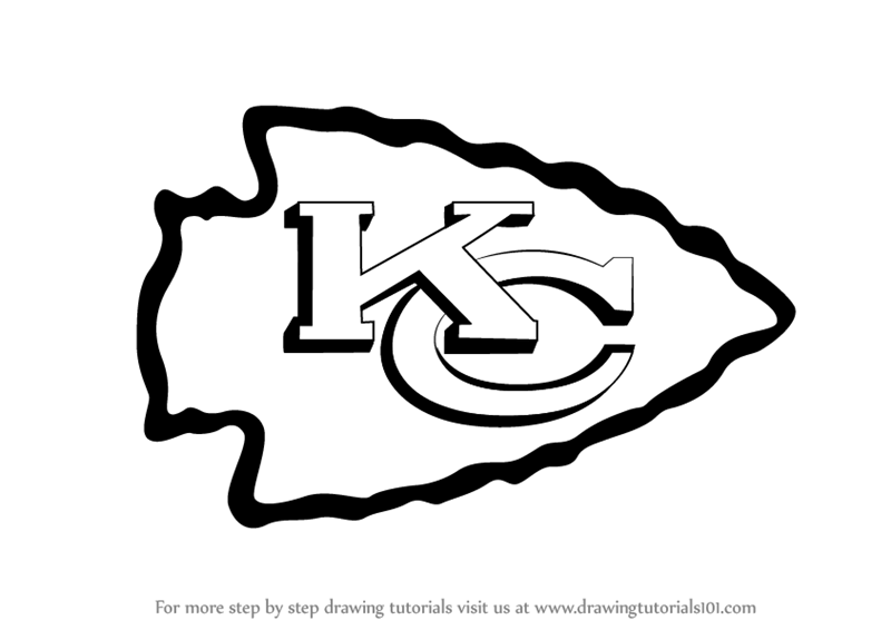 NFL Chiefs Logo - Learn How to Draw Kansas City Chiefs Logo (NFL) Step