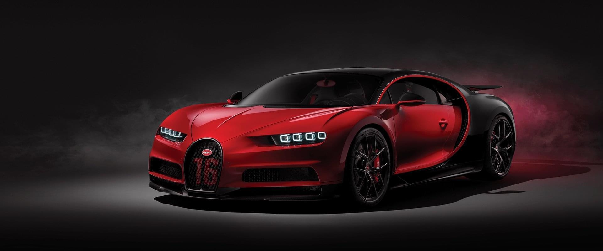 Red Sports Car Logo - Bugatti Chiron Sport