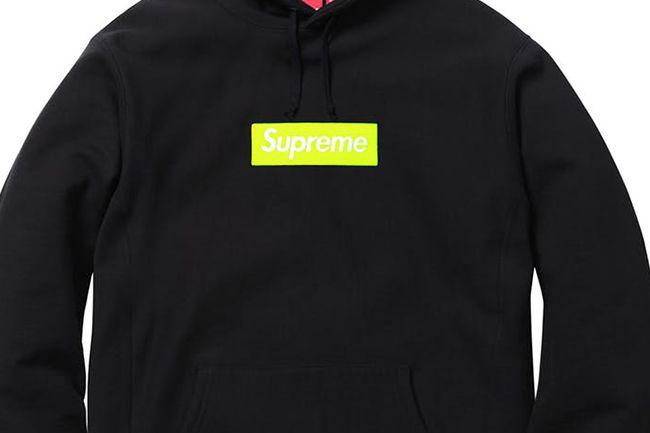 All-Black Supreme Box Logo - Kixclusive - Supreme Box Logo Hoodie FW17 Black / Neon