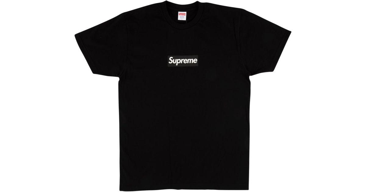 All-Black Supreme Box Logo - Lyst Box Logo Tee in Black