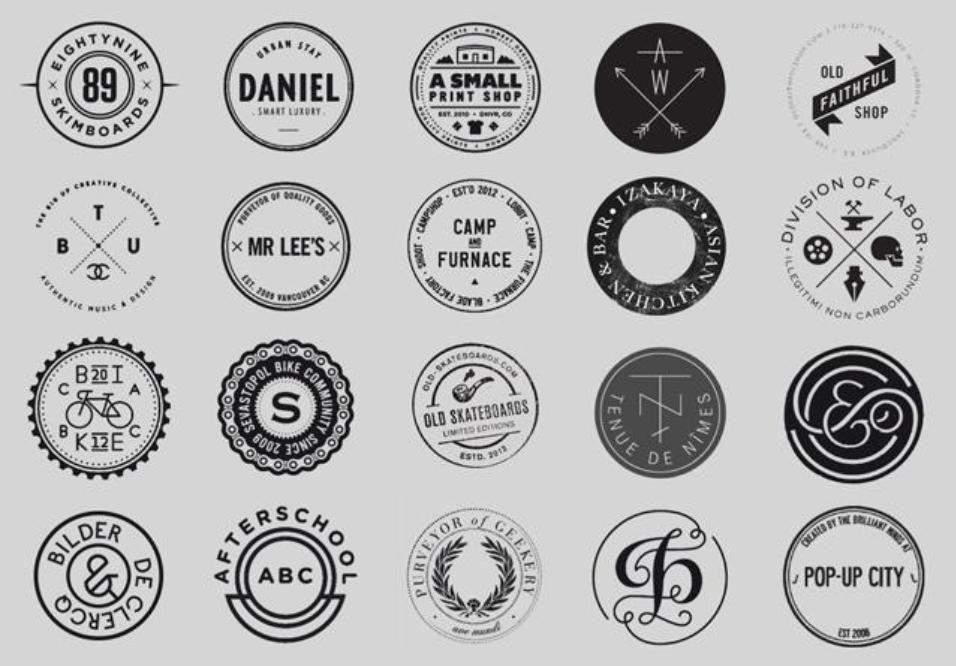 Hipster Circle Logo - design stuff. Hipster logo, Logos