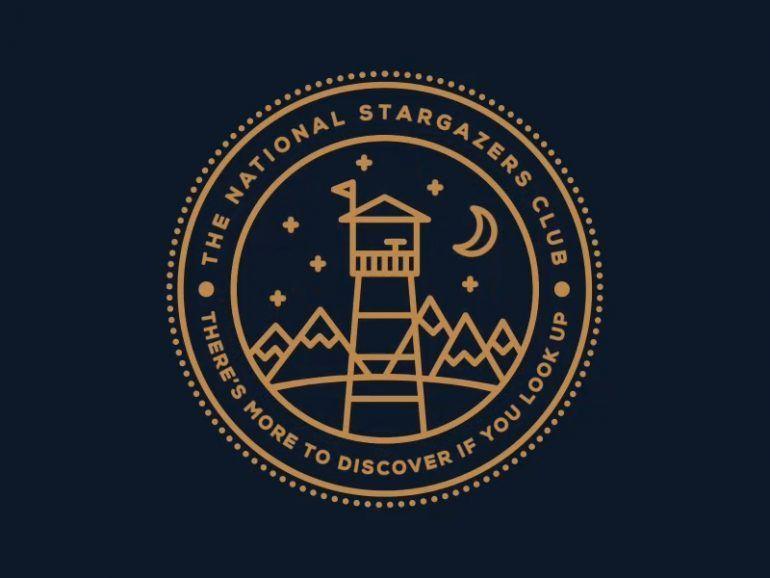 Hipster Circle Logo - Free Circular Logo Template: The National Stargazers Club. Logo