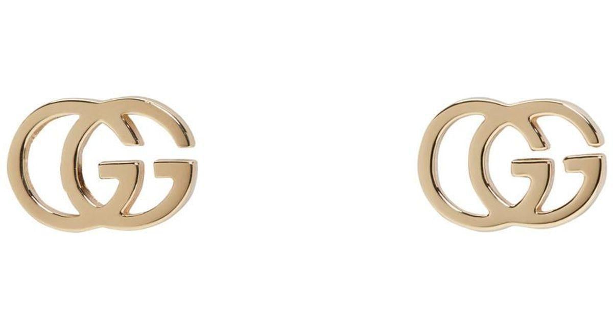 Google Gold Logo - Gucci Gold Logo Tissue Earrings in Metallic