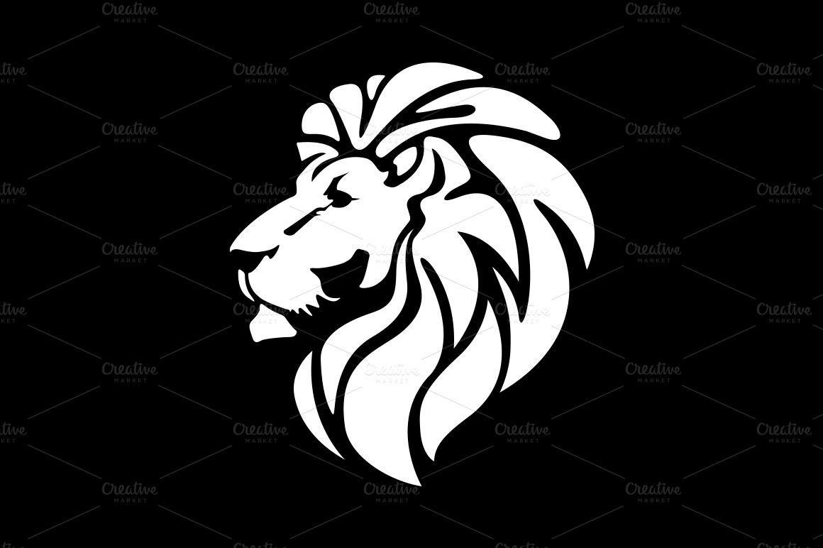White Lion Logo - Black and White Lion Head. Lion Head Logo. Art. Lion logo, Logos