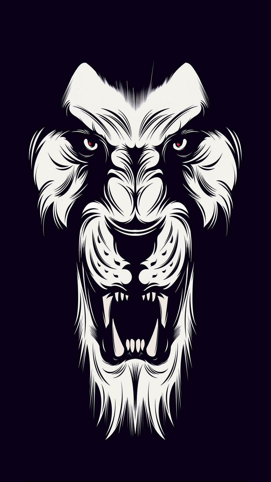 Black and White Lion Logo - White Lion logo with Black ground - Album on Imgur