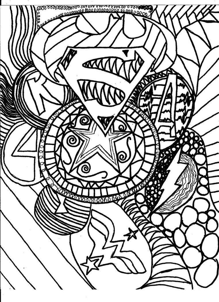 Collage Black and White Superhero Logo - 12 Collage drawing superhero for free download on Ayoqq.org