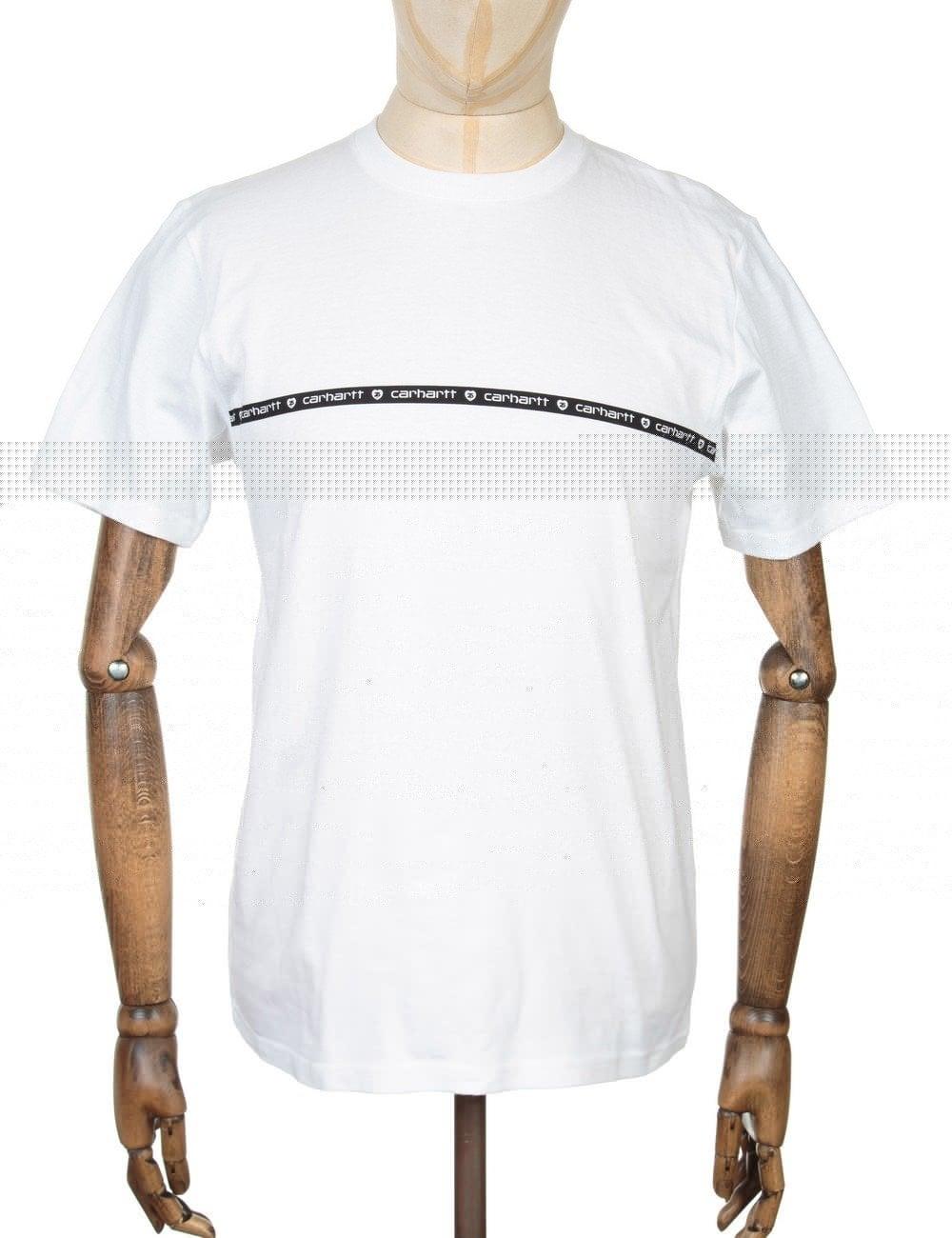 XXV Logo - Carhartt WIP XXV Logo Stripe T-shirt - White - Carhartt WIP from ...