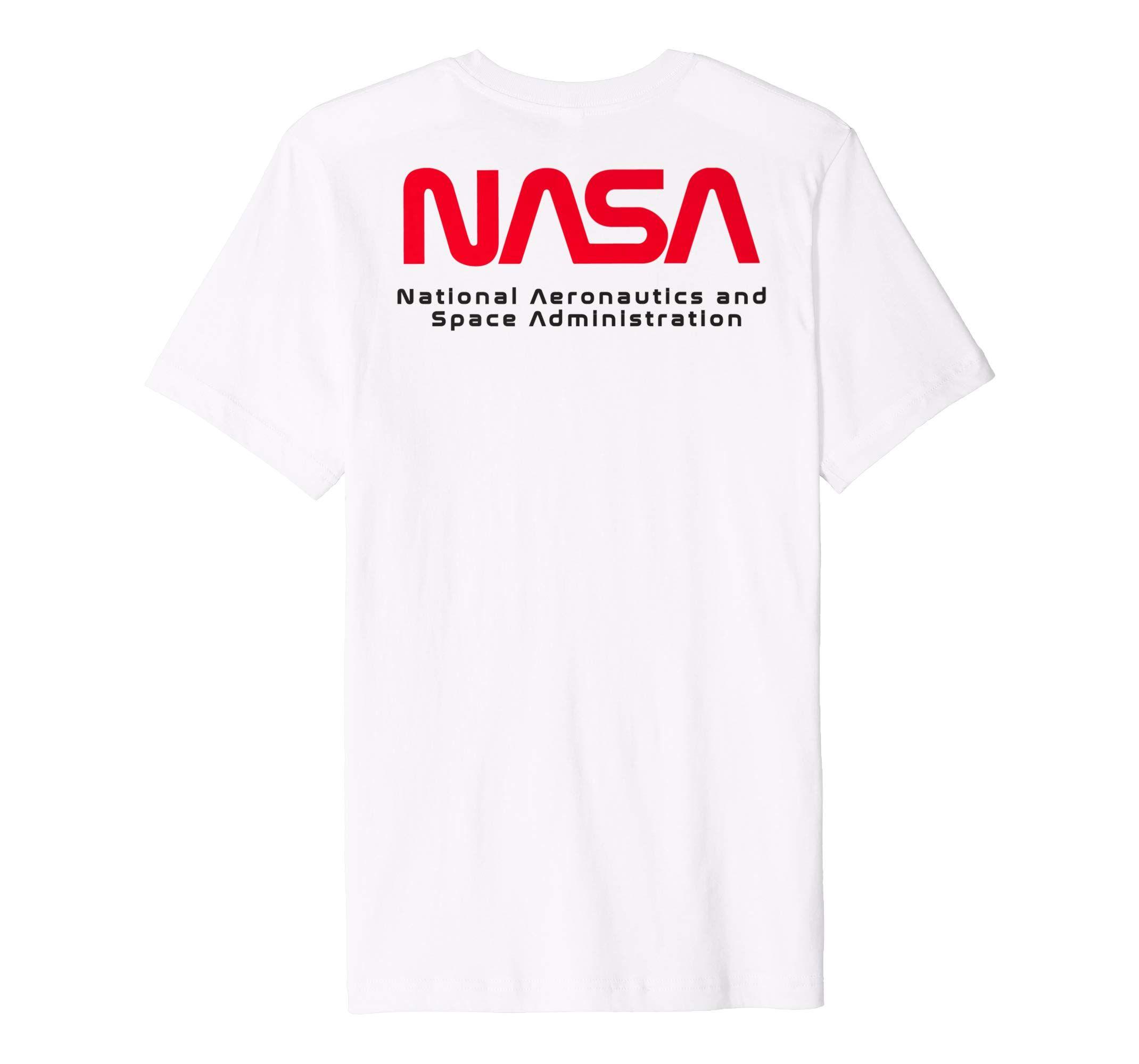 NASA Worm Logo - NASA: Worm Logo Back Print Short Sleeve T Shirt: Clothing