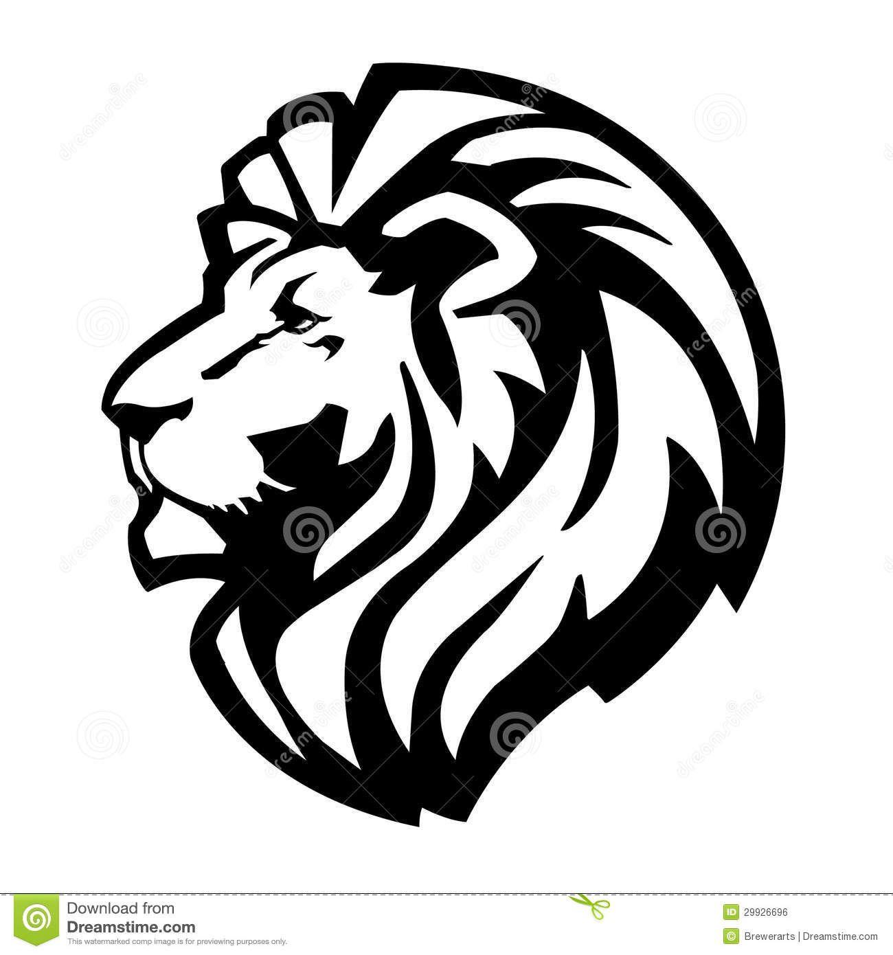 White Lion Logo - black and white lion of judah clip art. Royalty Free Stock Image