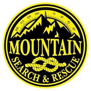 Round Black and Yellow Logo - Mountain Search & Rescue Small Round Black/Yellow Reflective Decal ...
