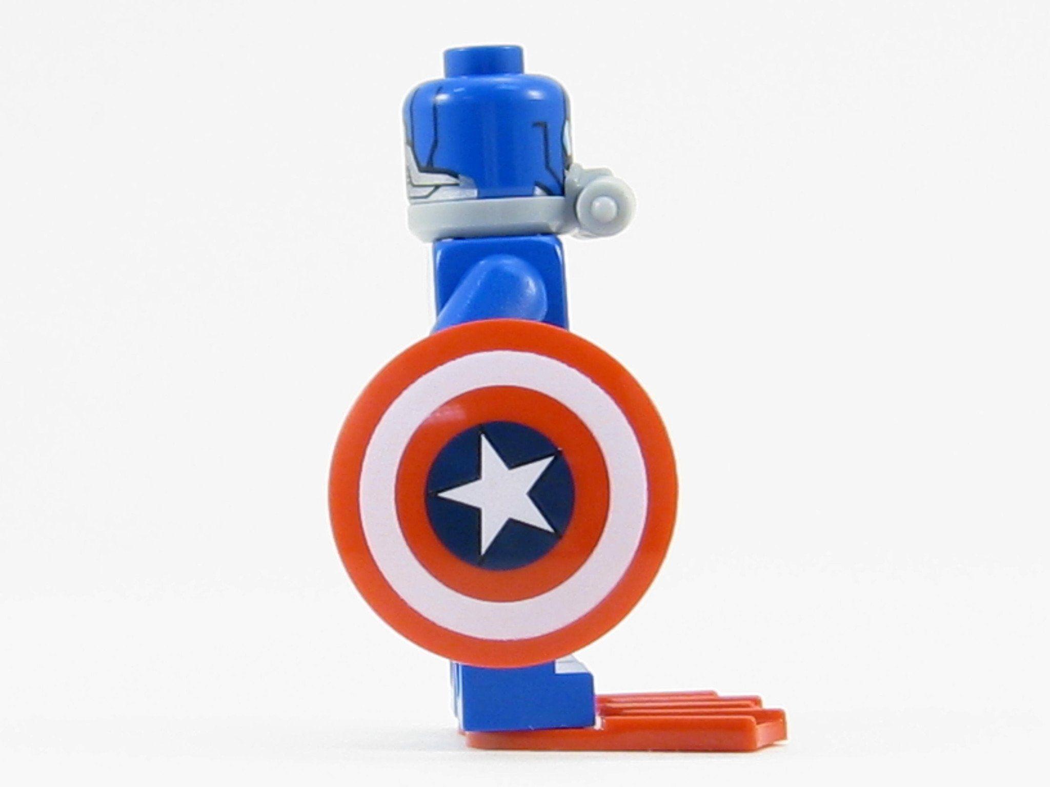 Orange Captain America Logo - LEGO Marvel Super Heroes Scuba Captain America Minifigure Shield Red ...