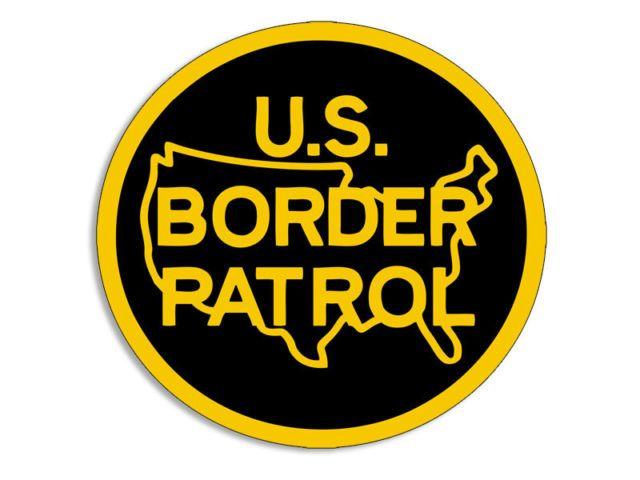 Round Black and Yellow Logo - Inch Round Yellow / Black US Border Patrol Logo Bumper Sticker