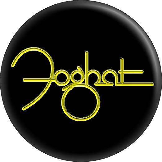 Round Black and Yellow Logo - Foghat Logo on Black Round Button: Clothing