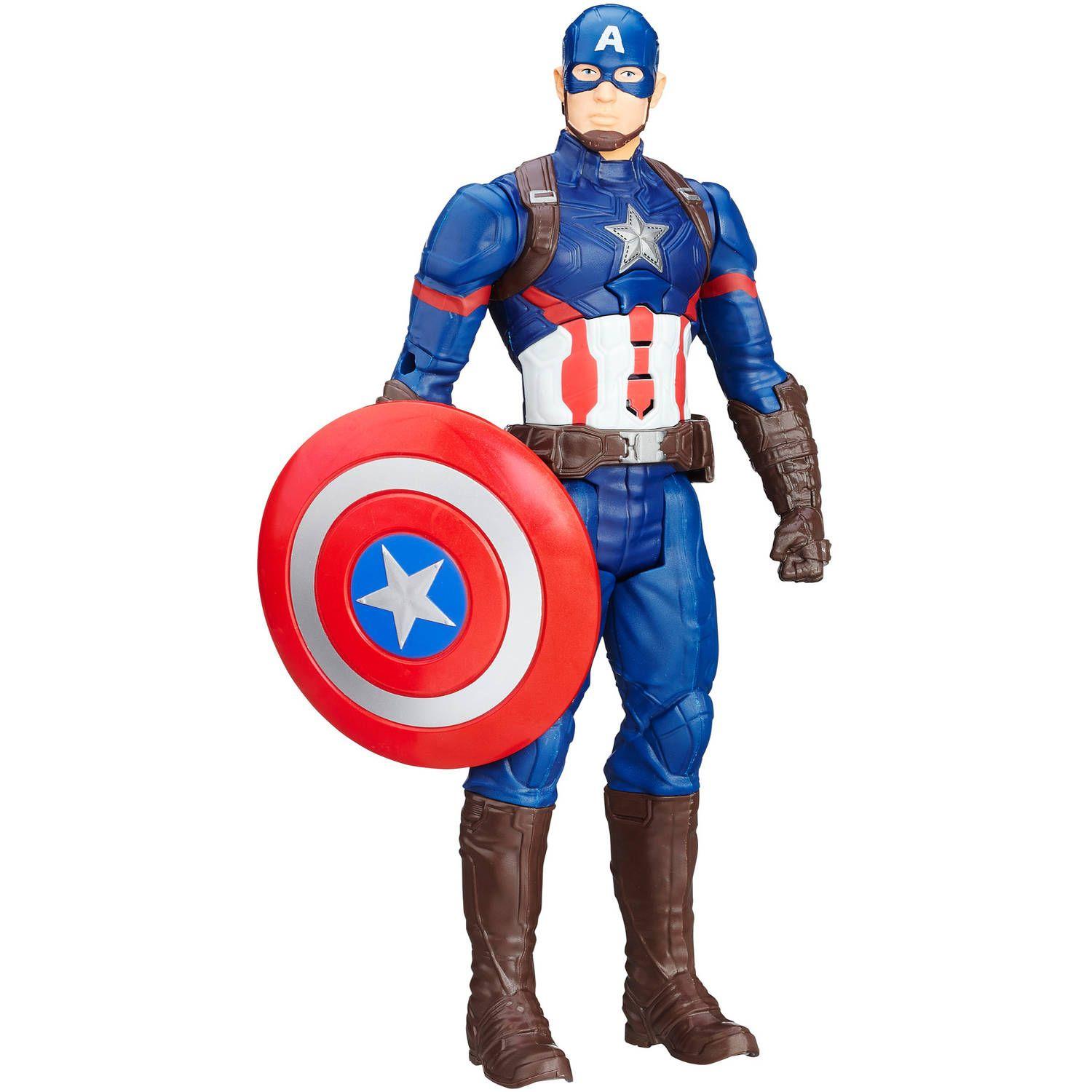 Orange Captain America Logo - Marvel Titan Hero Series Captain America Electronic Figure - Walmart.com
