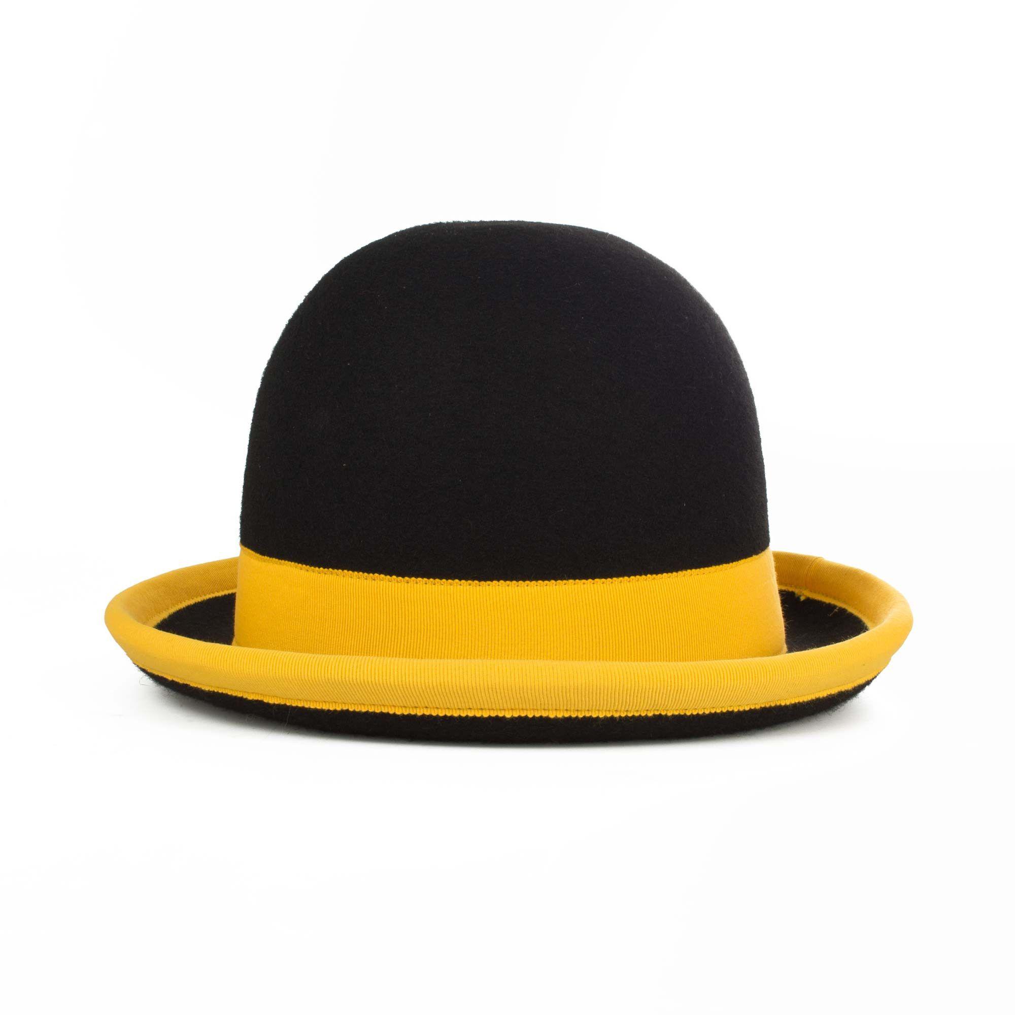 Round Black and Yellow Logo - Nils Poll Round Manipulator Hats - Black/Yellow/Black.