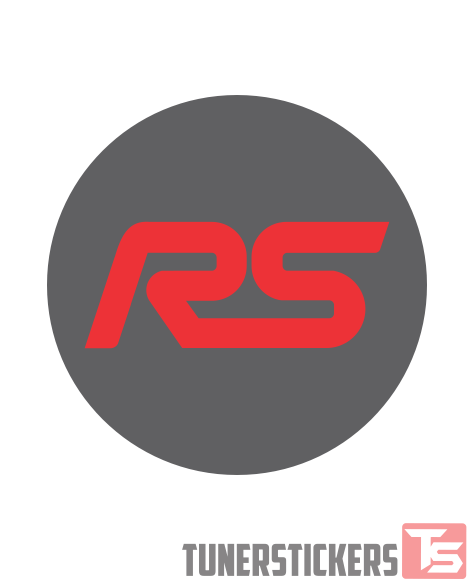 RS Logo - Ford Focus RS Logo Center Cap Stickers - Tuner Stickers