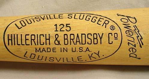 Vintage Louisville Slugger Logo - VINTAGE JACKIE ROBINSON LOUISVILLE SLUGGER 125 BAT