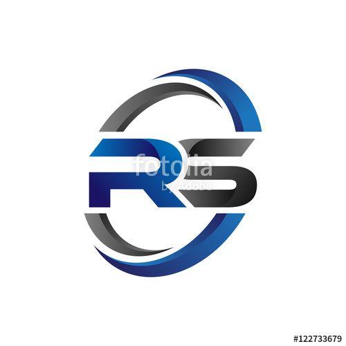 RS Logo - Simple Modern Initial Logo Vector Circle Swoosh rs