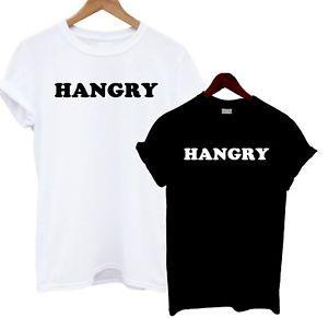 Black and White Tumblr Logo - Hangry T Shirt Black White Slouch Tee Bloggers Tumblr Red Slogan
