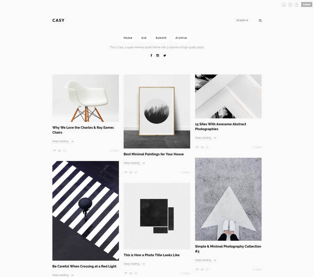Black and White Tumblr Logo - 30+ Best Tumblr Themes 2019 - Theme Junkie