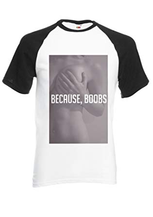 Black and White Tumblr Logo - Because Of Boobs Sexy Girl Tumblr Black/White Men Women Unisex Shirt ...