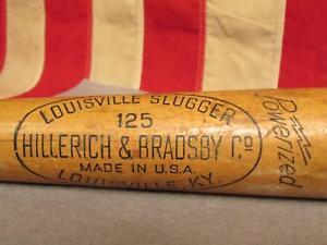 Vintage Louisville Slugger Logo - Vintage Louisville Slugger Wood H&B 125 Baseball Bat Frank Robinson ...