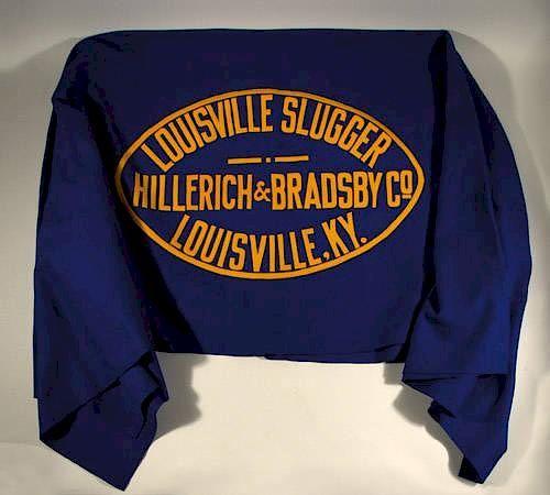 Vintage Louisville Slugger Logo - Vintage Louisville Slugger cloth banner by Hunt Auctions - 96430 ...