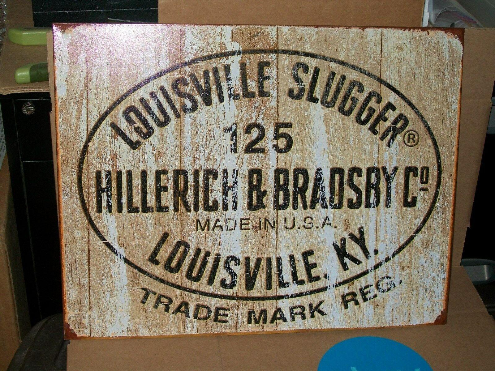 Vintage Louisville Slugger Logo - Louisville Slugger 125 Logo Metal Sign / Vintage Styled / Item