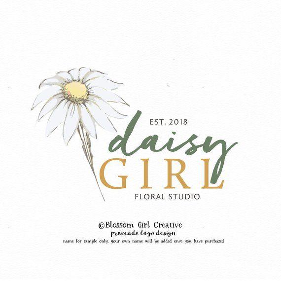 Daisy Flower Logo - daisy logo florist logo flower logo daisy flower logo | Etsy