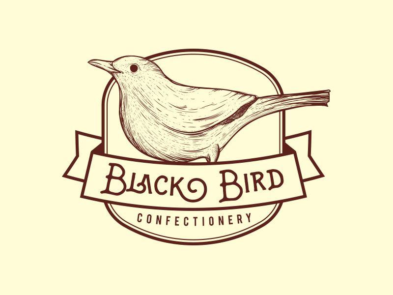 Vintage Black Bird Logo - Black Bird Confectionery Logo Badge by ikhsan Rahandono | Dribbble ...