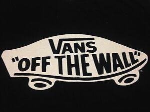 Skatebourd On Small Vans Logo - Vans Off The Wall small black T-Shirt Skateboard Skate Shoes | eBay