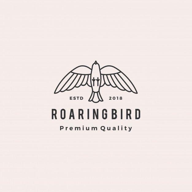 Retro Bird Logo - Roaring bird logo retro hipster vintage icon illustration Vector ...