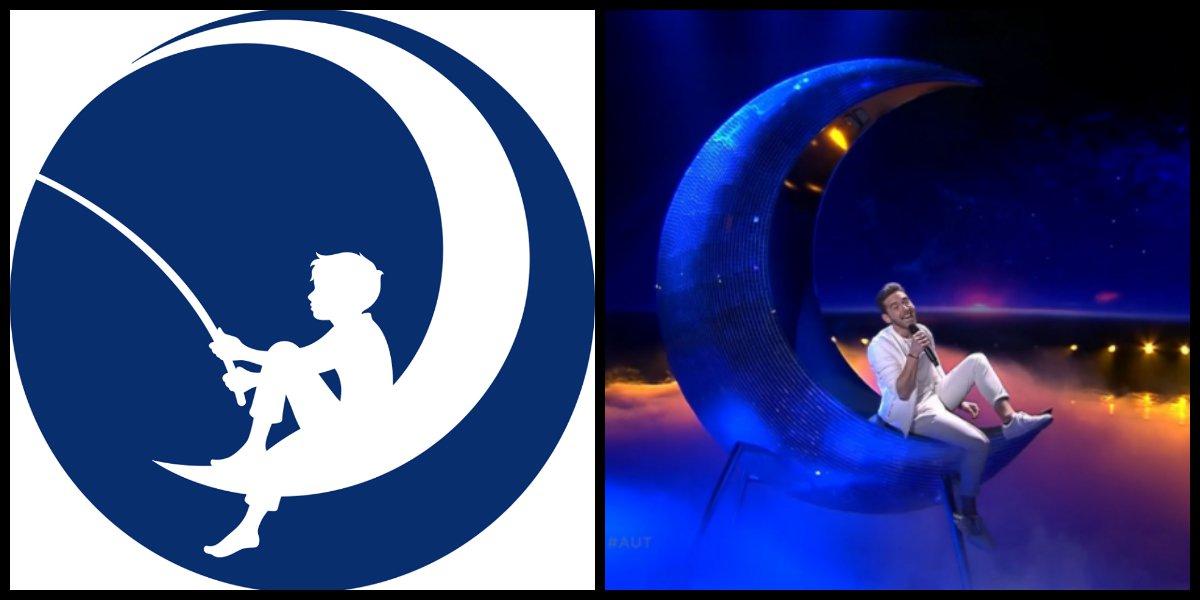 DreamWorks Logo - The little boy in Dreamworks's logo is all grown up