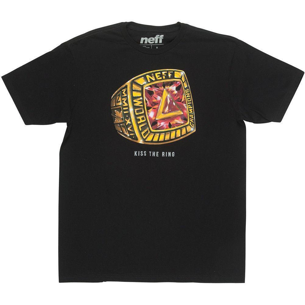 Neff Clothing Logo - Neff Men'S Champ T Shirt Black Streetwear Skate Urban Clothing Tee T