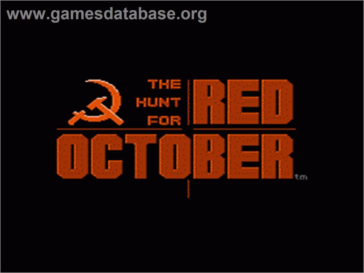 Red October Title Logo - Hunt for Red October - Nintendo NES - Artwork - Title Screen