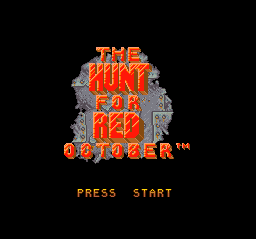 Red October Title Logo - The Hunt for Red October (SNES) - The Cutting Room Floor