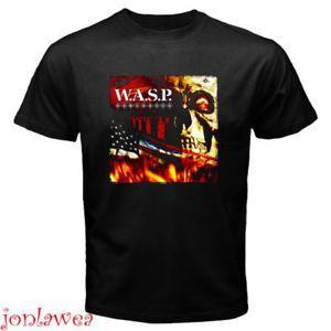 Wasp Band Logo - WASP Band Dominator Heavy Metal Band Logo Mens Black T Shirt Size S