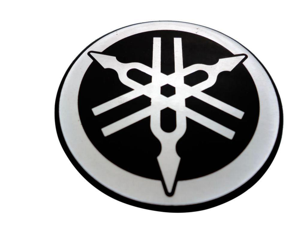 Yamaha Tuning Fork Logo - Best Quality 55mm Tuning Fork Logo Black Silver Decal Sticker Fits ...