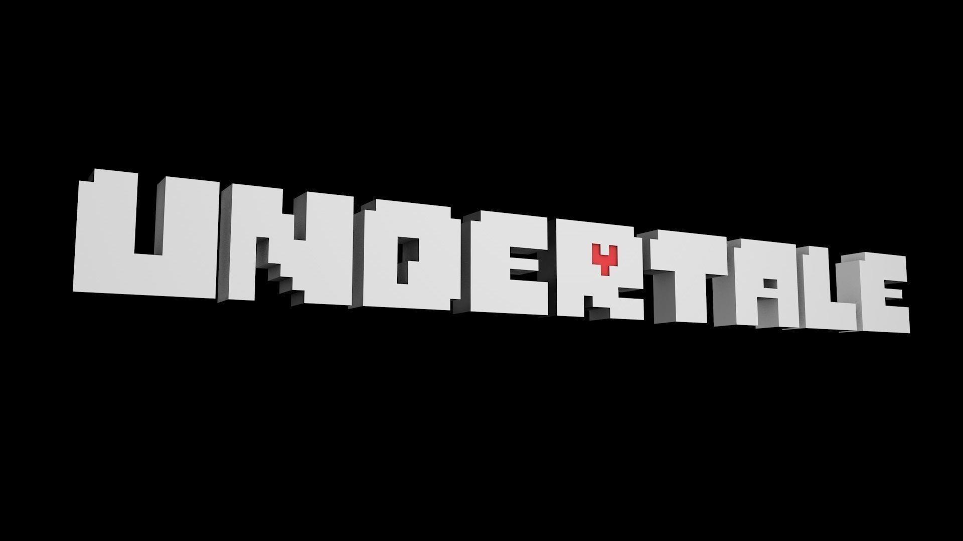 Undertale Logo - Cartoon Undertale Logo | 3D model