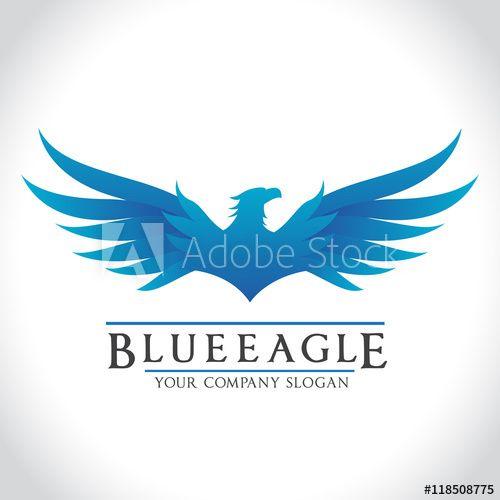 Who Has Blue Eagle Logo - Eagle logo, blue eagle logo template. this stock vector