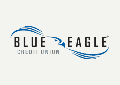 Who Has Blue Eagle Logo - Blue Eagle CU Logo | On the Mark Strategies