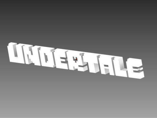 Undertale Logo - 3D Printed Undertale logo