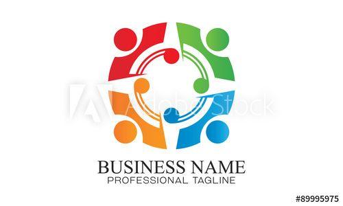 Connecting People Logo - Multy Connecting People Logo Vector this stock vector
