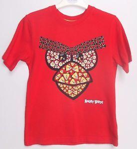 Angry Birds Red Logo - Girls Boys Angry Birds Red Cotton Logo Short Sleeve T Shirt Top Age