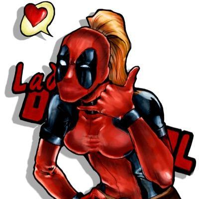 Little Deadpool Heart Logo - Lady Deadpool DP for my bunghole And it's cool if