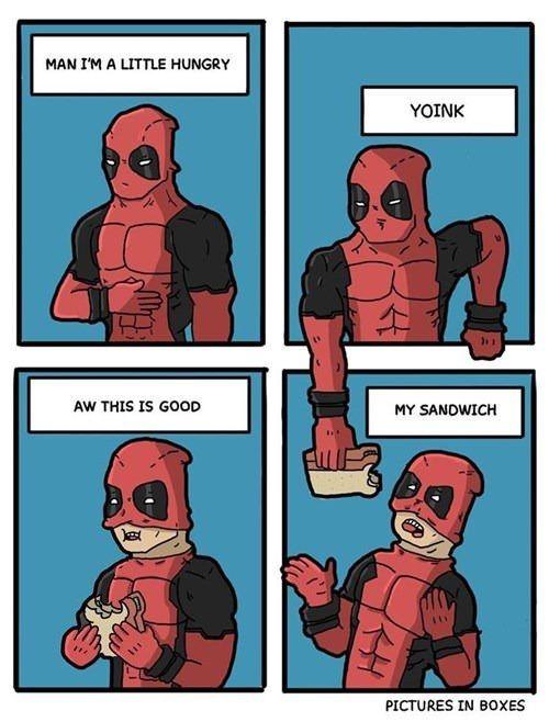 Little Deadpool Heart Logo - Deadpool being Deadpool. - 9GAG on We Heart It